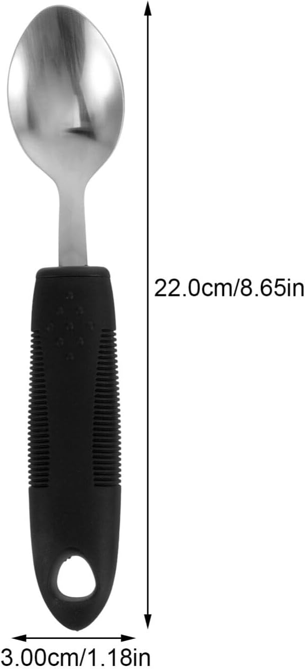 Healifty Anti-Shake Adaptive Utensils Set 3-Piece Weighted Stainless Steel Fork Knife Spoon Tableware for Elderly with Hand Tremors and Weak Grip