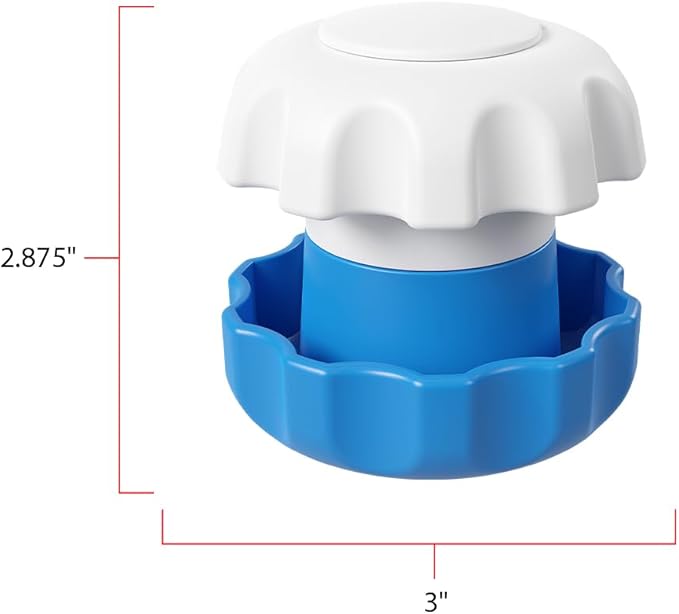 EZY DOSE Pill Crusher and Grinder for Vitamins, Tablets with Storage Compartment, Kids, Pets, Elderly, Effortlessly Crushes Medications into Fine Powder, Easy-to-Use Design, Blue, BPA Free