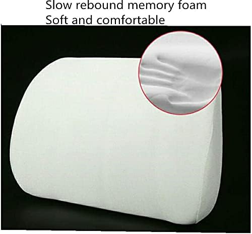 ZHONGLI Memory Foam Lumbar Support Pillow-Middle/Lower Back Support Cushion-Used for car Seats, Office Chairs, recliners, etc. (Beige)