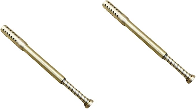 FOMIYES 2pcs Portable Moxibustion Tool Pressure Point Massage Cane Metal Holder Acupuncture Stick for Home Travel