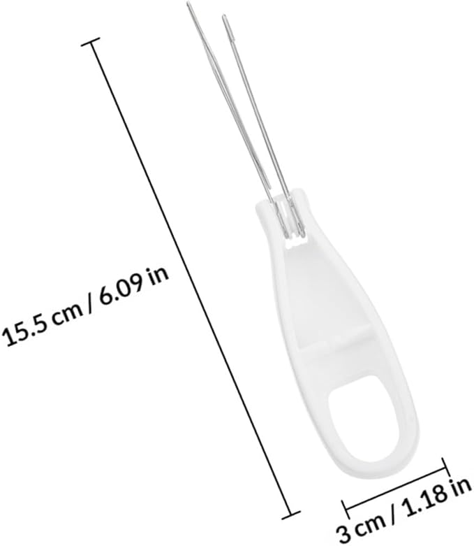 UPKOCH 2pcs Button Hook Dressing Aid Tool for Home Use, Manual Button Pulling Helper with Foldable Handle, Convenient Assist Tool for Shirt and Clothing Buttoning