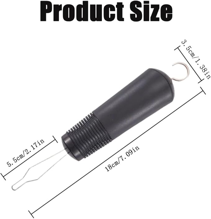 Button Hook for Seniors, Zipper Puller Helper Tool, One Handed Adaptive Equipment, Dressing Stick for Elderly, One Hand Buttons Aids Button Assist Device, with Comfort & Wide Grip(Gray*2)