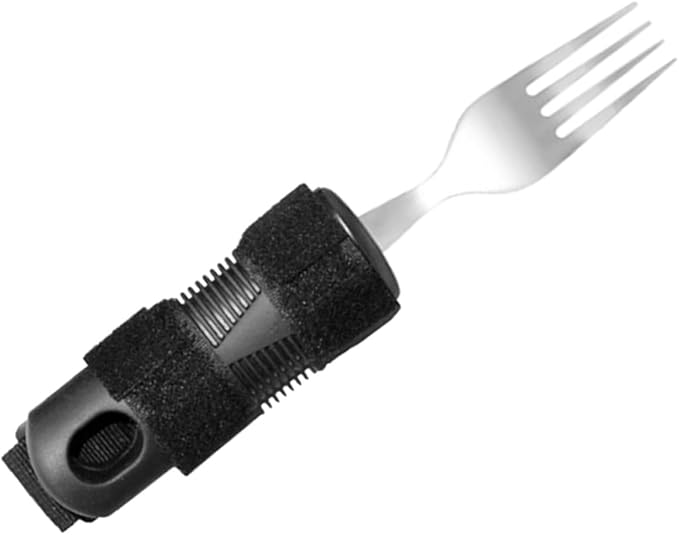Luxshiny Elderly Disabled Fork with Wide Non-Slip Handle, Anti-Shaking Adaptive Utensil for Seniors and Hand Tremors, Comfortable Grip Eating Aid Fork for Daily Use