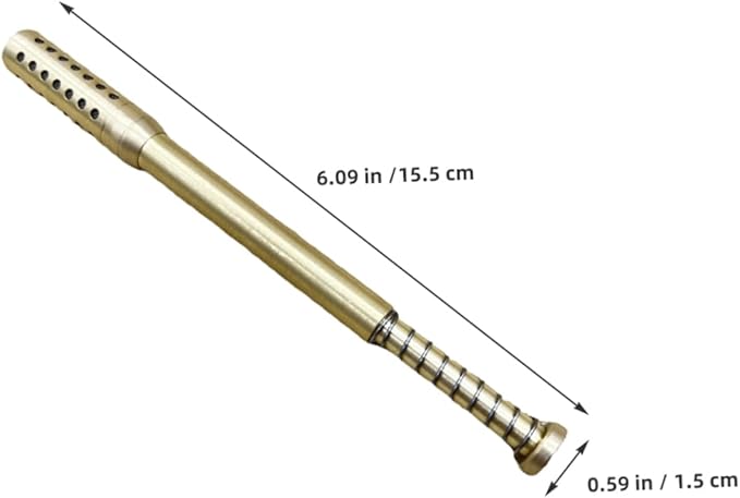 FOMIYES 2pcs Portable Moxibustion Tool Pressure Point Massage Cane Metal Holder Acupuncture Stick for Home Travel