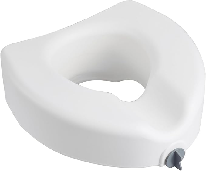 VEVOR Raised Toilet Seat, 350 lbs Capacity, 5-Inch Lift Height, Commode Elevated Toilet Seat Riser with Enlarged Opening for Seniors, Elderly, Handicap, Disabled, Adults, Fits Elongated & Round Bowl