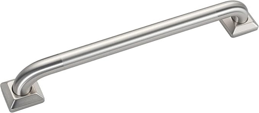 joyrain 500lb Capacity Stainless Steel Grab Bar - Heavy Duty Bathroom Safety Rail for Elderly, Anti-Slip Shower Handle, ADA Compliant (Peened, 16 inch)
