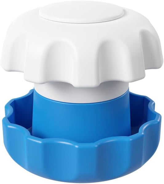 EZY DOSE Pill Crusher and Grinder for Vitamins, Tablets with Storage Compartment, Kids, Pets, Elderly, Effortlessly Crushes Medications into Fine Powder, Easy-to-Use Design, Blue, BPA Free
