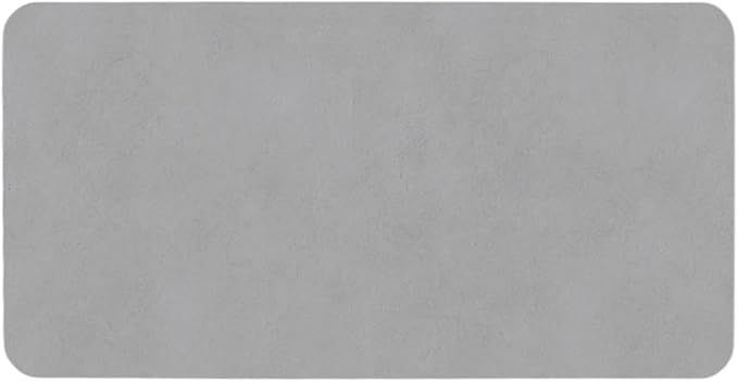 TYUU Bathroom Mat Quick Dry, Bathroom Rugs Non Slip Washable Thin Absorbent Bath Mat Fits Under Door Bathroom Floor Mat Perfect for Bath, Shower, or Sink 24"x48" Light Grey