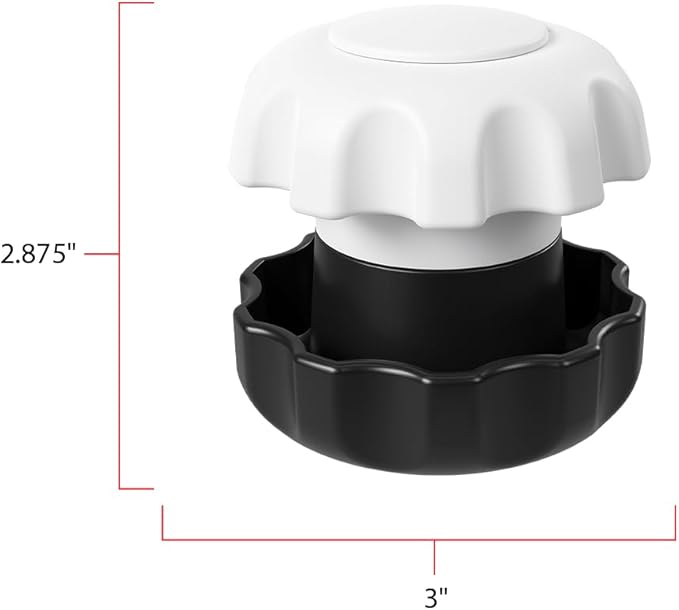 EZY DOSE Crush Pill, Vitamins, Tablets, Crusher and Grinder with Storage Compartment, Kids, Pets, Elderly, Effortlessly Crushes Medications into Fine Powder, Easy-to-Use Design, Black, BPA Free