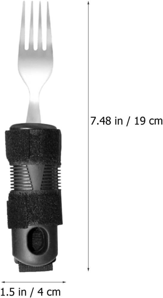 Luxshiny Elderly Disabled Fork with Wide Non-Slip Handle, Anti-Shaking Adaptive Utensil for Seniors and Hand Tremors, Comfortable Grip Eating Aid Fork for Daily Use
