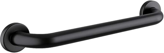 24" Matte Black Grab Bar for Bathroom, Shower, Toilet - Stainless Steel Safety Handle for Elderly - Wall Mount Restroom Support Rail - Commercial or Home Use - 250 lb Capacity