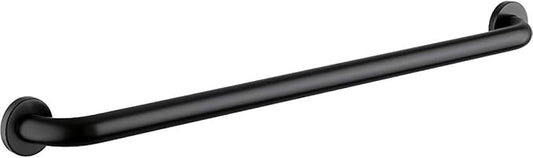 36" Stainless Steel Matte Black Restroom Grab Bar for Elderly - Wall Mounted Safety Rail, 250 lb Weight Support, Anti-Slip Handle for Toilet, Shower, Commercial & Home Bathroom
