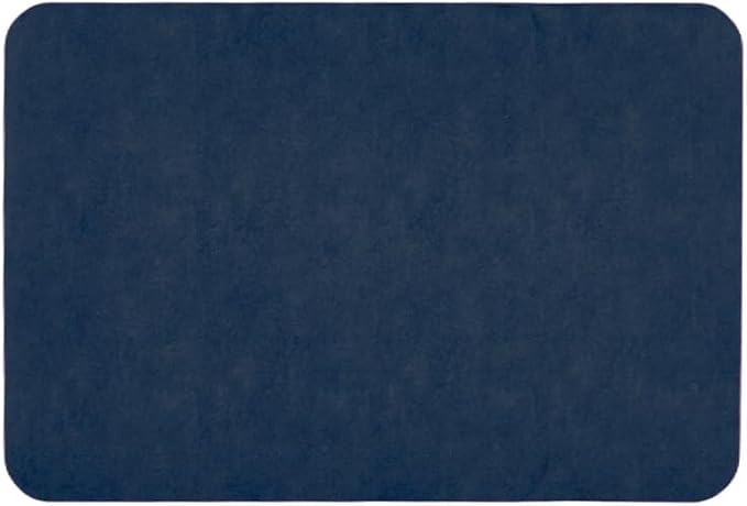 TYUU Bathroom Mat Quick Dry, Bathroom Rugs Non Slip Washable Thin Absorbent Bath Mat Fits Under Door Bathroom Floor Mat Perfect for Bath, Shower, or Sink 24"x36" Navy Blue