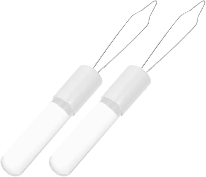 Ipetboom 2pcs Acrylic Button Hook and Zipper Pull Dressing Helper Tool for Seniors Elderly Disabled One-Handed Adaptive Clothing Aid