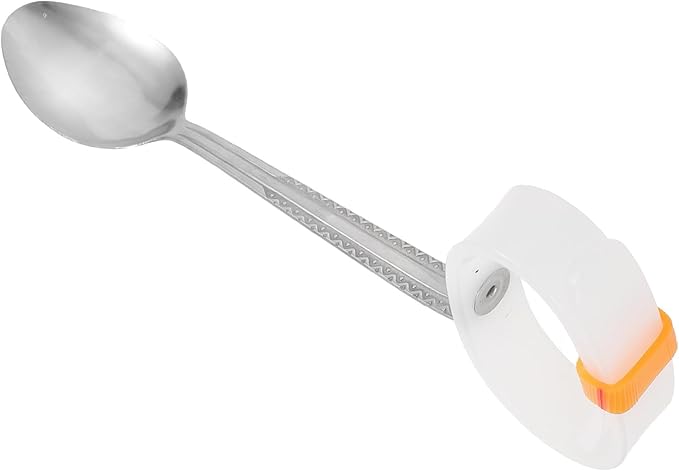 Adaptive Spoon and Fork Set for Disabled and Elderly Non-Slip Weighted Utensils for Tremble Proof Eating for Rehabilitation and Indoor Use