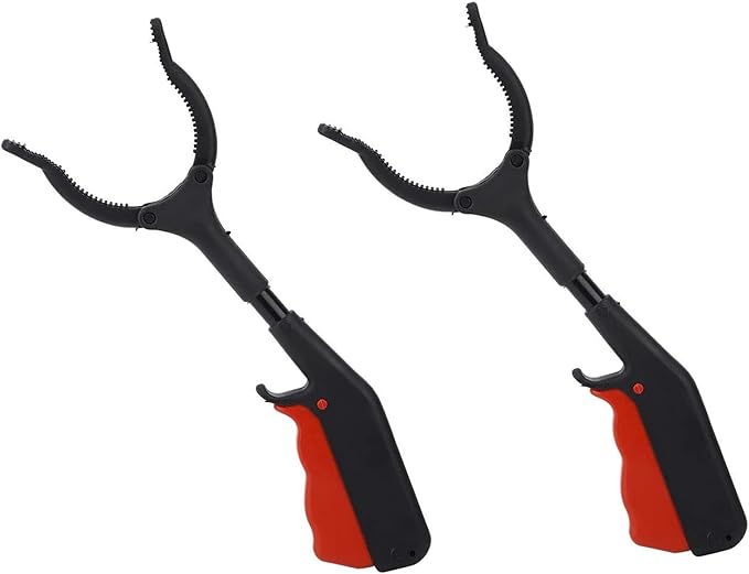 Grabber Tool, 2 Pack Grabber Reacher Tool 11.8 Inch Trash Litter Picker Grabber Stick for Elderly Kids Senior Reacher Claw Rubbish Tong Arm Extension Grabber(Black)