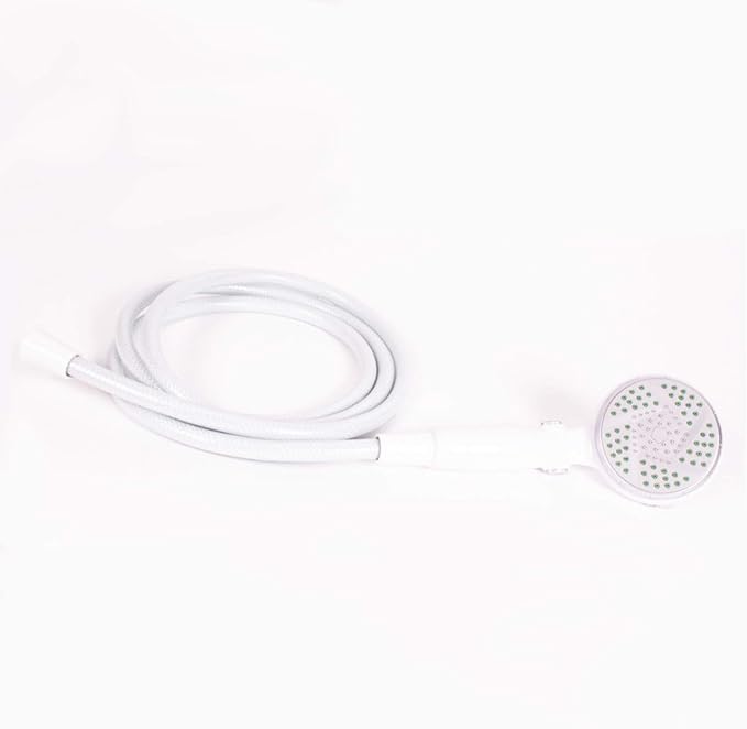 Carex Handheld Shower Head with Extra Long 84" Flexible Hose and Convenient Pause Function - Watersense Certified Handheld Shower Head with Hose with Oversized Spray Head - White