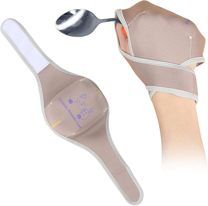 Universal Elastic Utensil Holder Cuff, Makes Mealtime or Other Activities Easier, for Elderly or Individuals with Weak Grip (Pack of 1 Count)
