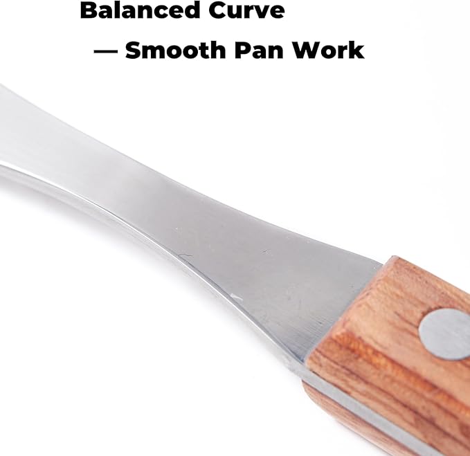 Granny Fork 10 Inch, 2-Tine Cooking Meat Fork – 2.5mm Thick 420 Stainless Steel with Wood Handle, Easy-Grip Carving/Turning/Lifting Tool for Cast Iron Skillet & Roasting Pan, Home Cooks & Seniors