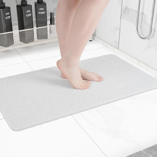 Hargiis Non-Slip Bathtub Mat, Anti Slip Shower Mat, Fast Drying Bathtub Mats, Foot Scrubber Mat, Anti Slip Mat for Tub, Floor, Bathroom, Kitchen, Home, Hotel (White 40"×28")
