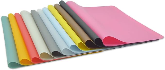 Silicone Placemats, Food-Grade Non-Slip Waterproof, Dining, Stain Resistant, Countertop Protector, Kitchen Counter Mat, Heat Resistant, Baking mat Dishwasher Safe (15.7x11.8Inch-4pack, Red)