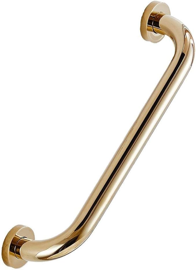 WINCASE Gold Grab Bars for Bathroom, Shower Handle 16 Inch, Bathtub Anti Slip Handrail Safety Polished Brass Wall Mounted with Concealed Screws