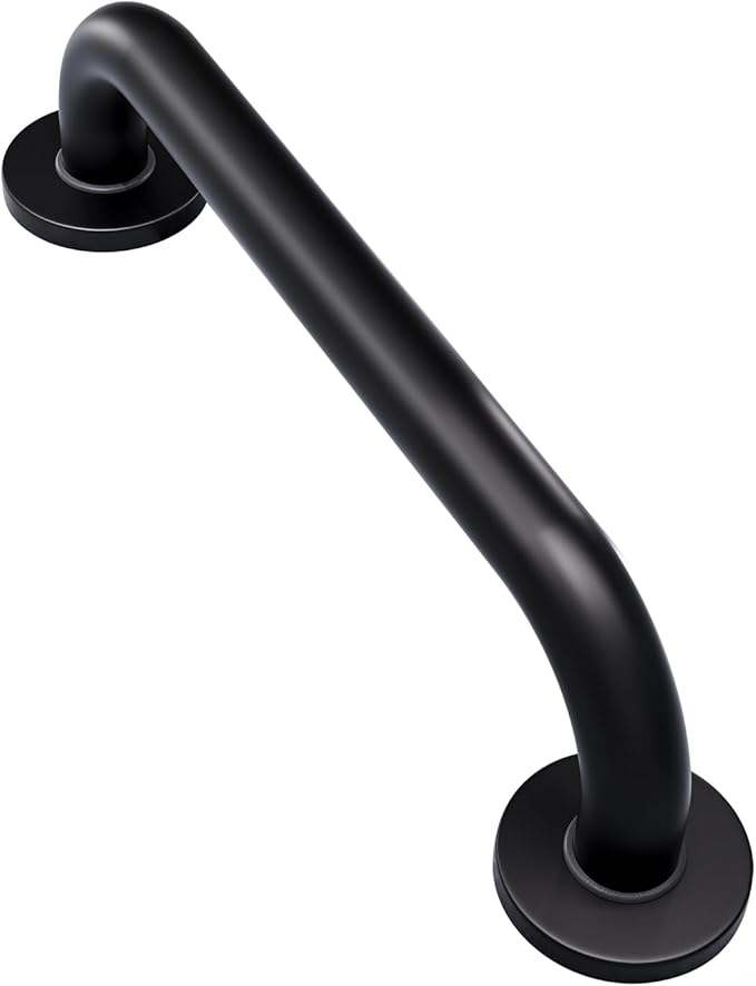 AmazerBath Grab Bars for Shower 9" L x 1" D, Handicap Shower Grab Bars for Senior Anti Slip, Shower Safety Bars for Wall Stainless Steel, Holds up to 500LBs, Black