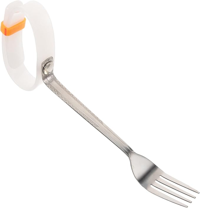 Adaptive Utensil for Seniors Tremble Fork Spoon with Non Slip Handles Portable Design for Elderly Disabled Dining Convenient Grip for Easy Eating