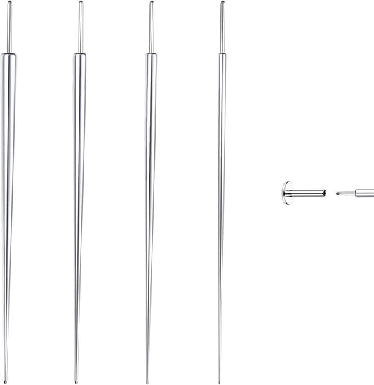 GEMQUEEN Piercing Taper Ball Grabber Tool for Changing Jewelry - 14G 16G 18G 20G Stainless Steel Flat Back Earrings Applicator Tool Threadless Insertion Pin Thread Body Piercing Kit for Ear Nose Lip