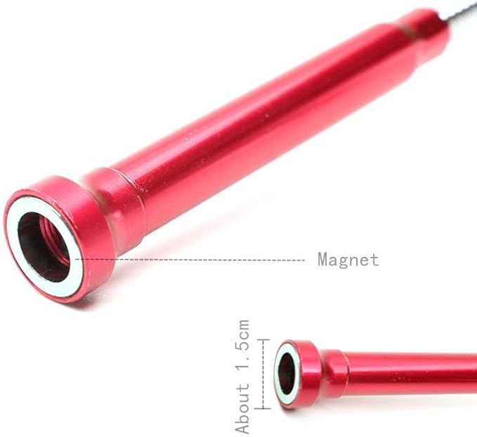 Claw Grabber Reacher Tool Trash Picker Flexible Pickup Tool for Garbage Litter Pick Home Sink Drain and Metal Small Items and Head with LED Lights、Magnet，Length 24.4 inches,Reacher Tool