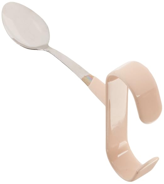 Sammons Preston - 61124 Vertical Palm Self-Handle Teaspoon, Assistive Spoon with 90º Angle Handle