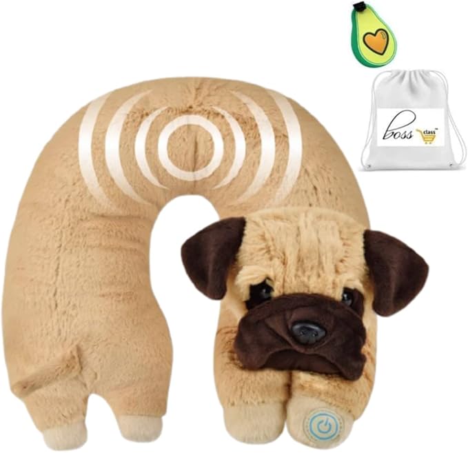 BCL Health Vibrating Massage Plush Neck Massager Dog & Custom Storage Carrier