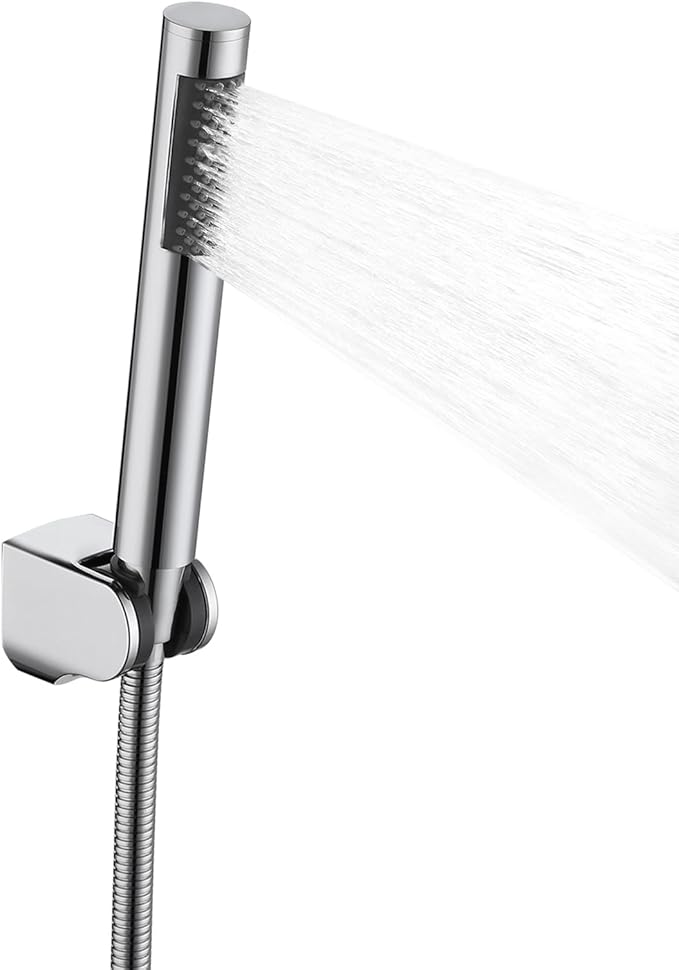 KES Bathroom Handheld Shower Head with Extra Long Hose and Bracket Holder Shower Wand Polished SUS304 Stainless Steel, LP150-PS