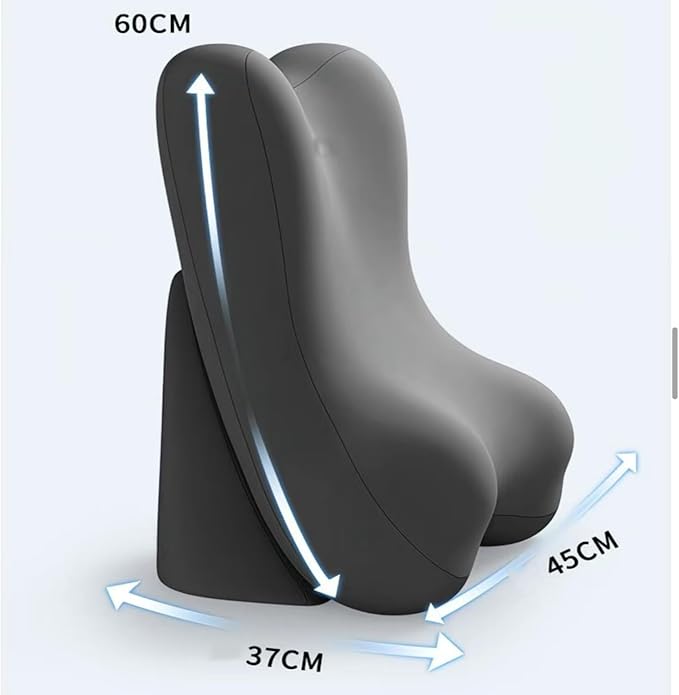 Luxury Reading Pillow for Bed - Backrest Cushion for Sitting Up in Bed, Sofa Ergonomic Support for Reading, Watching TV, Gaming Relieves Back & Neck Discomfort, for Adults & Seniors(Gray)