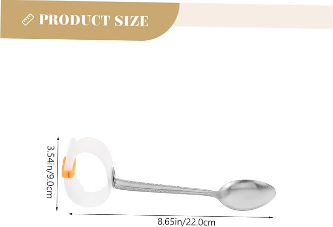 Adaptive Spoon for Seniors Design Non-slip Handle for Easy Grip for Elderly and Disabled Use Safe and Durable Eating Utensil