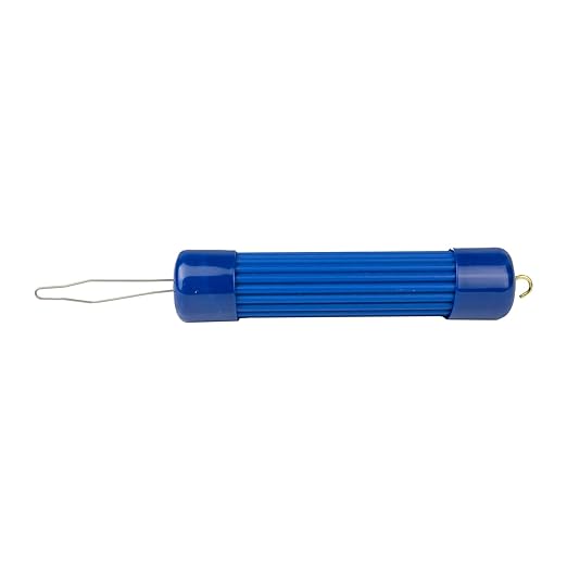 Sammons Preston Button Hook with Zipper Pull, Plastic Zipper Puller and Button Assist Tool with 1" Handle for Pulling Small Zippers and Buttoning Pants and Shirts, Dressing Aid