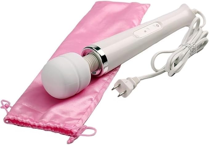 Massager Big Tool Deep Tissue Full Body Massager for Muscle Relief Back Neck Hand Foot Leg Arm Massage Powerful Handheld Tool for Women Muti Speeds (White Big and Pink Massage Tool)