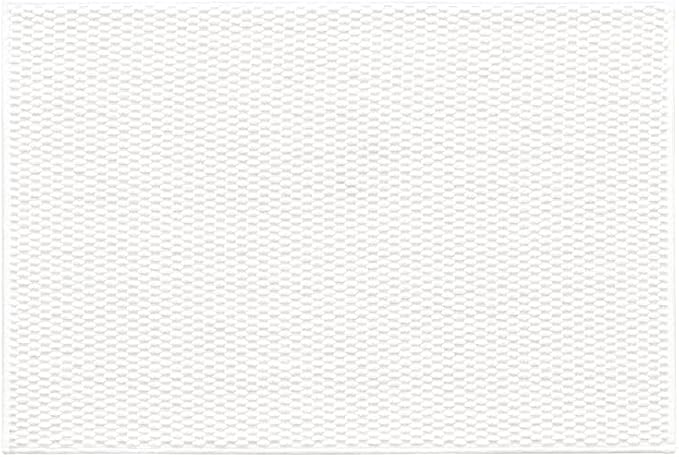 TYUU Bathroom Rugs Non Slip Washable, Super Absorbent Thin Bath Mat Quick Dry Low Pile Bathroom Rug, White 24"x36"