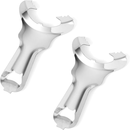 2pcs Jar Opener for Mason Jar, Stainless Steel Opener Multifunctional Canning No Lid Dent Or Damage Lid Bottle Handheld Top Remover Tool for People with Weak Hands