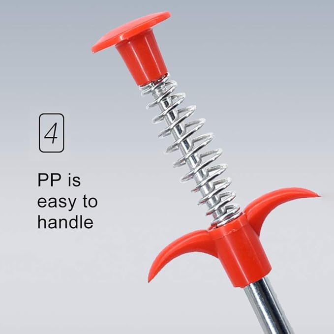 Flexible Grabber Claw Reacher Tool, Extendable Drain Clog Remove Tool With 4 Claws Bendable Hose Pickup Reaching Assist Tool for Litter Pick Home Sink Drains Toilet(SIZE:0.57m)
