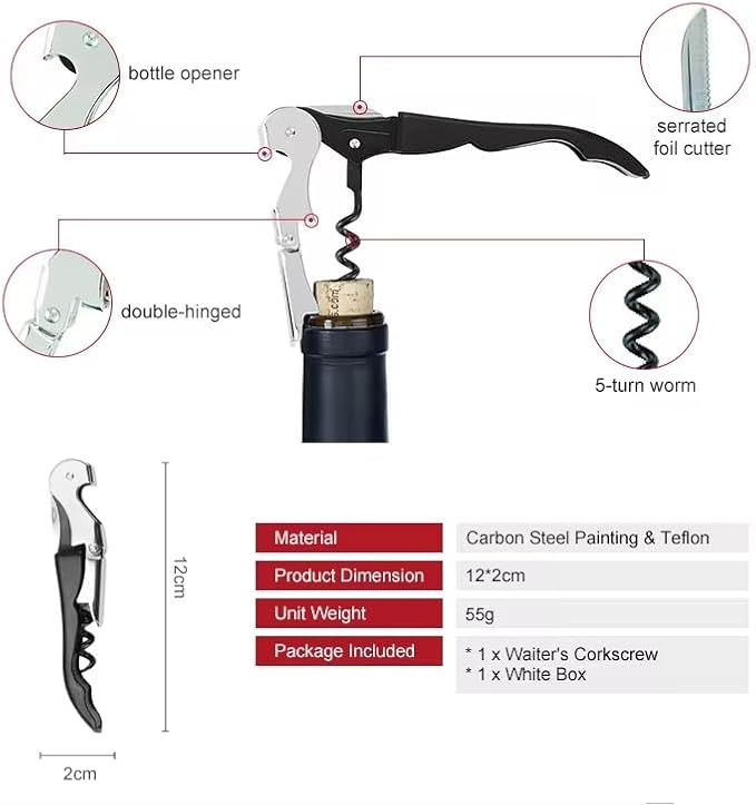 Jar Opener for Weak Hands & Seniors with Arthritis (4-Piece Set) – 5-in-1 Bottle & Can Opener Kitchen Gadget with Non-Slip Silicone Gripper Pad & Corkscrew Wine Opener