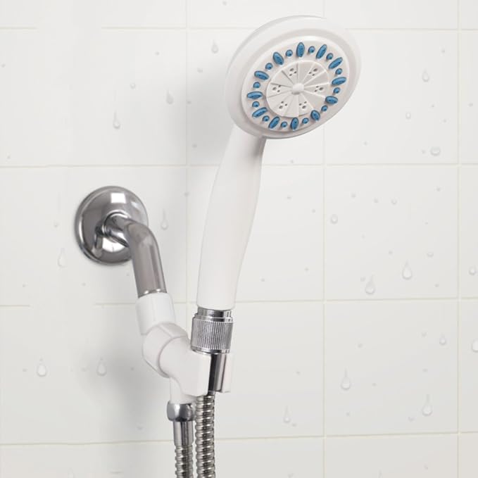 AquaSense 770-980 3-Setting Handheld Shower Head With Hose, Gray