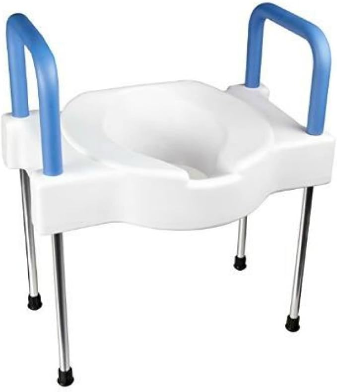 SP Ableware 9155 Tall-Ette Elevated Toilet Seat with Extra Wide Seating Surface and Leg, White