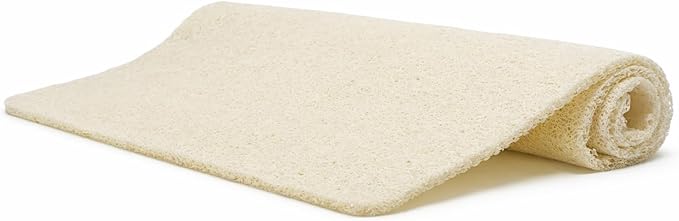 HUJI Loofah Shower Mat Non-Slip Bath Mat for Tiled Bathroom - Great for The Elderly and Children (No Suction Cups, 1)