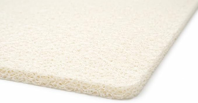 HUJI Loofah Shower Mat Non-Slip Bath Mat for Tiled Bathroom - Great for The Elderly and Children (No Suction Cups, 1)
