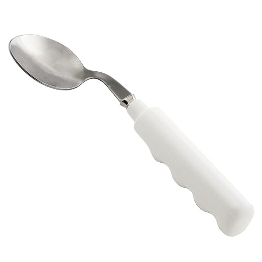 FabLife Comfort Grip 3oz Right Handed Soup Spoon Adaptive Utensils, Daily Living Aid for Individuals with Weak Grip