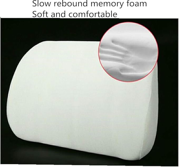 ZHONGLI Memory Foam Lumbar Support Pillow-Middle/Lower Back Support Cushion-Used for car Seats, Office Chairs, recliners, etc. (Brown)