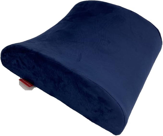 Bookishbunny High Resilience Premium Memory Foam Lumbar Support Cushion Pillow (Navy)