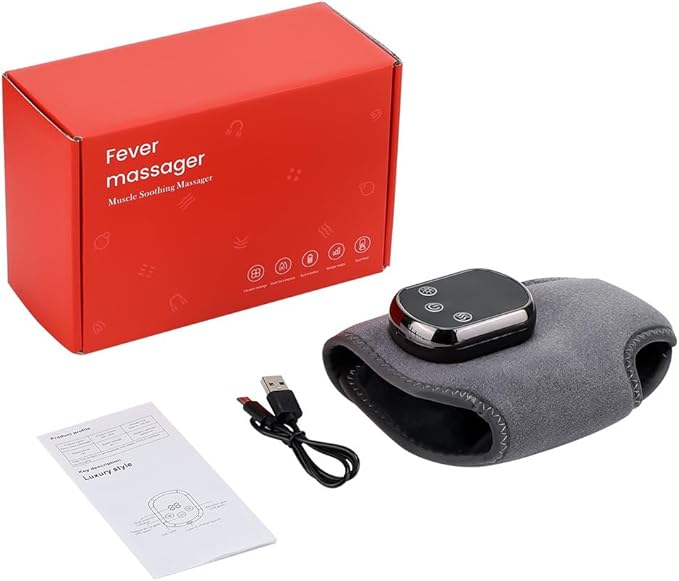 Portable Foot and Ankle Massager with Heat – 3-Speed Vibration & 5-Temperature Settings, Wireless for Pain Relief, Swelling, Plantar Fasciitis, Travel & Home Use (2)