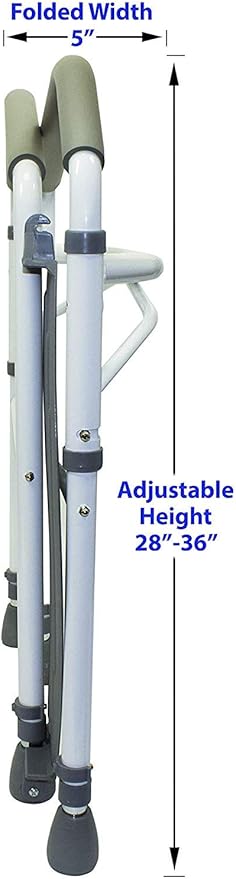 HEALTHLINE Toilet Safety Frame & Rails for Seniors - Foldable Heavy-Duty 300 LBS Toilet Handrail for Bathroom with Grab Bars for Adults - Adjustable Height Hand Rail for Toilet Seat for Elderly